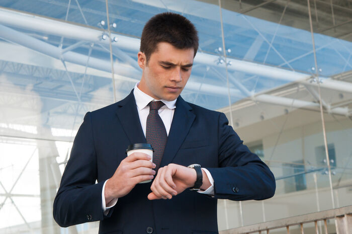 "Had a drink in my hand and dumped it out because I checked the time on my watch. "