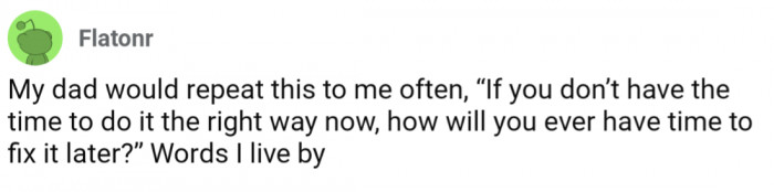 It'll come back to you later, will there be time then?