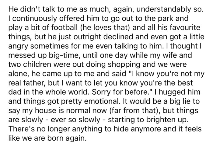 It was hard for OP's brother to accept the truth, and he needed time to adjust.