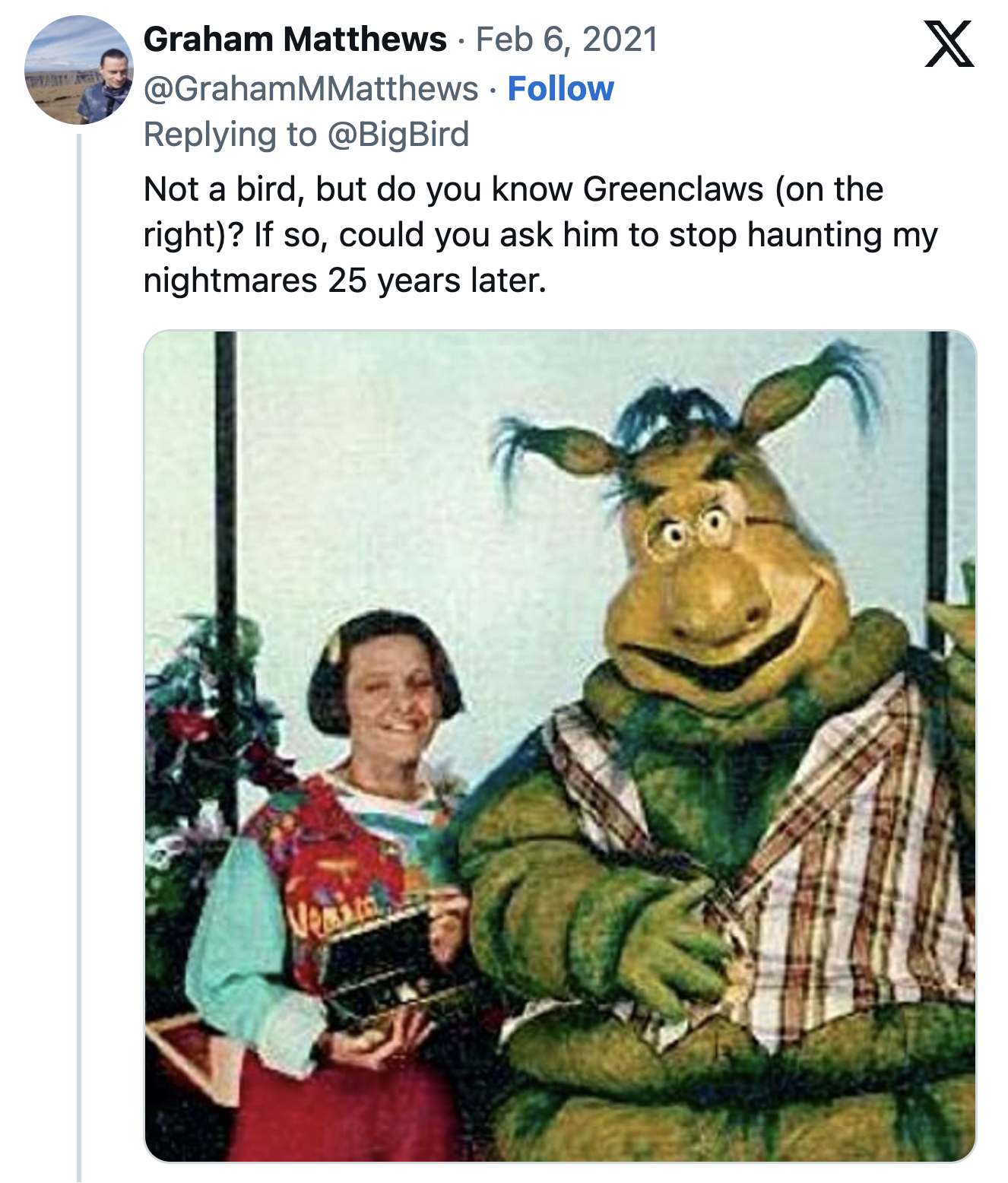 Greenclaws—stop haunting our nightmares!