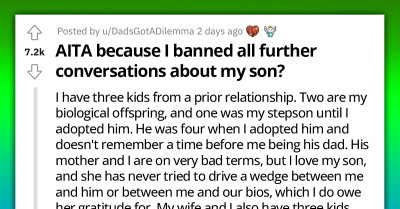 Man Slams Wife for Trying to Bar Adopted Son's Friends from Coming Over to Their Home, Yet Welcomes Her Own Child's Playdates