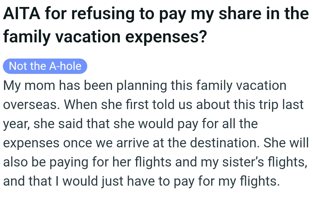 The OP kicks off his story