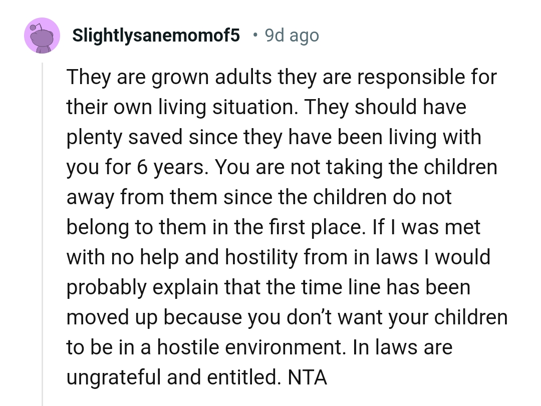 The OP Is Not Taking the Kids Away from Them