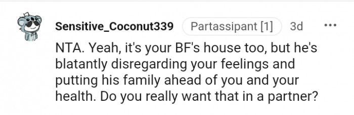 He is blatantly disregarding your feelings.