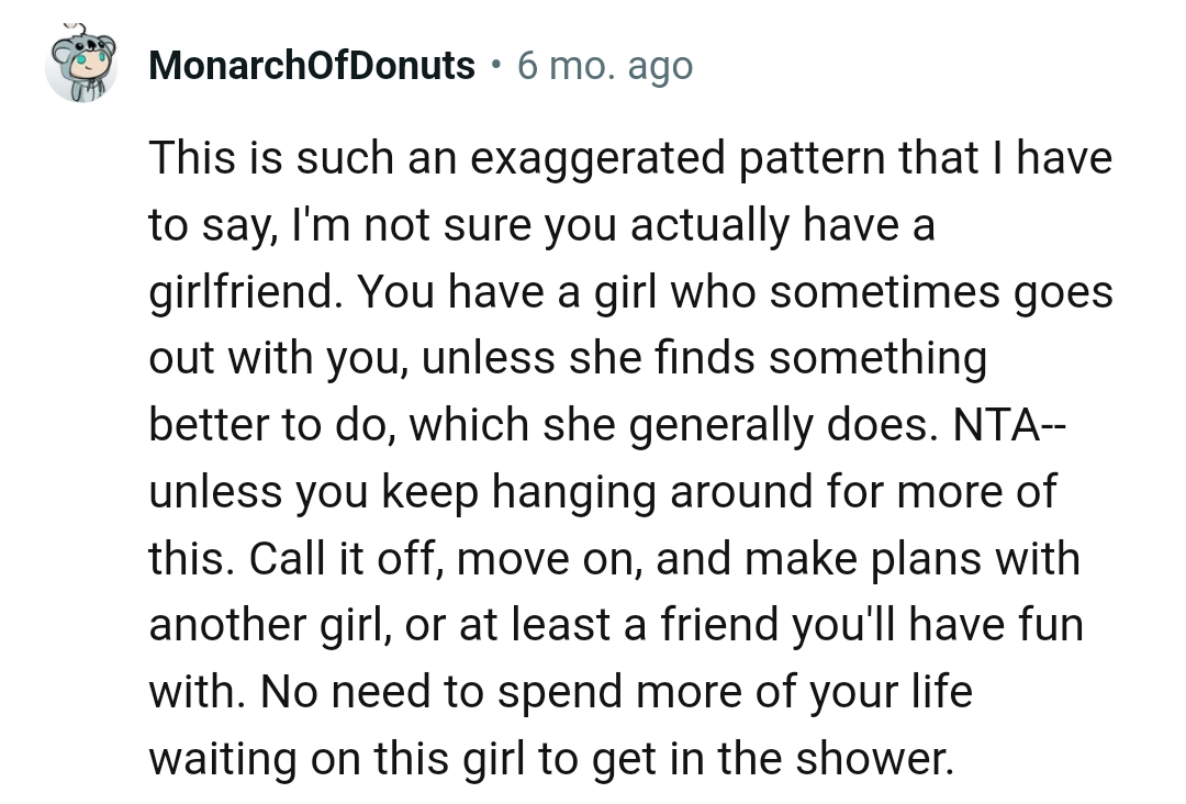 Making plans with another girl.