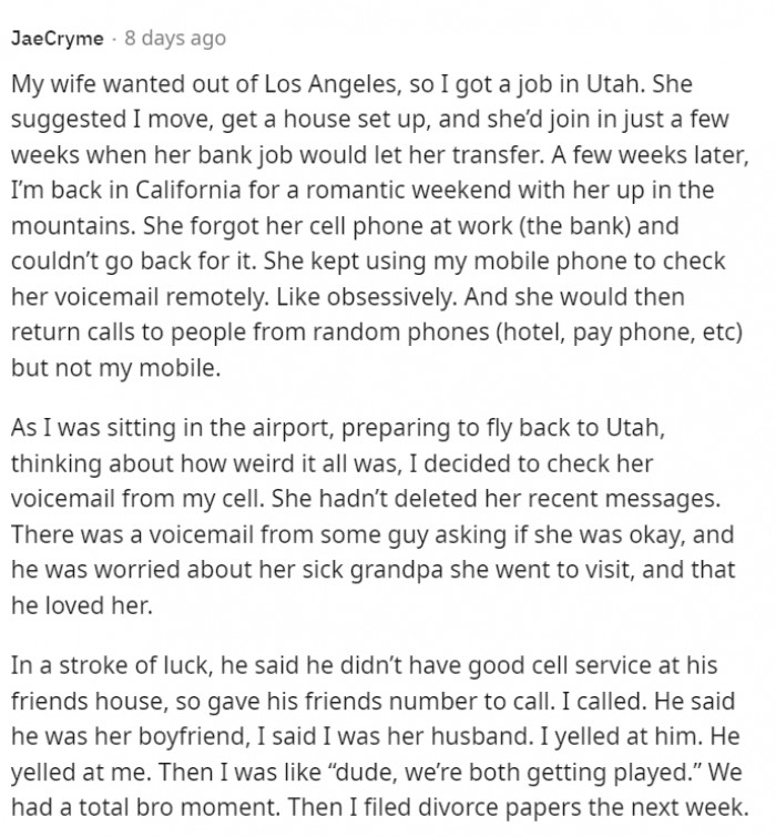 #15 So, did you and the other guy become friends afterward?