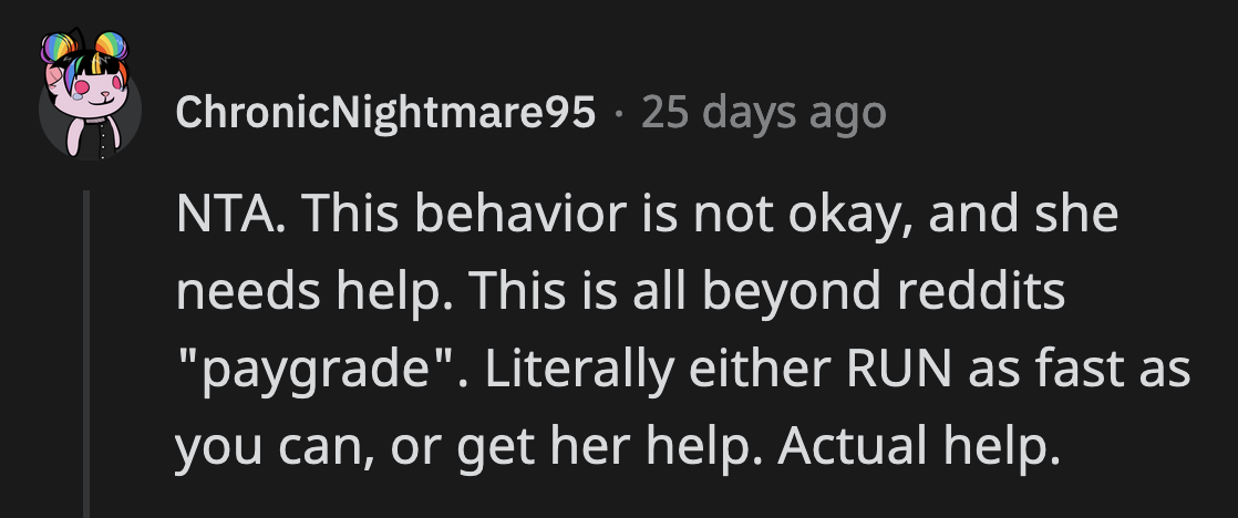 J needs help, and so does OP if she is going to survive this relationship.