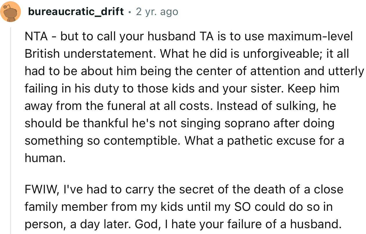 “What he did is unforgivable; it all had to be about him being the center of attention and utterly failing in his duty to those kids.”