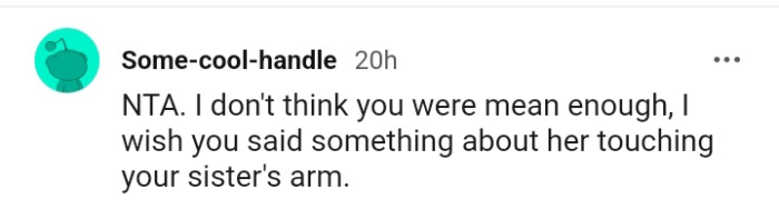 This Redditor doesn't think the OP was mean