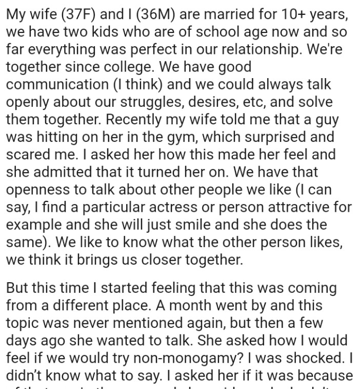 OP reveals that they both like to know what the other person likes, as they think it brings them closer together