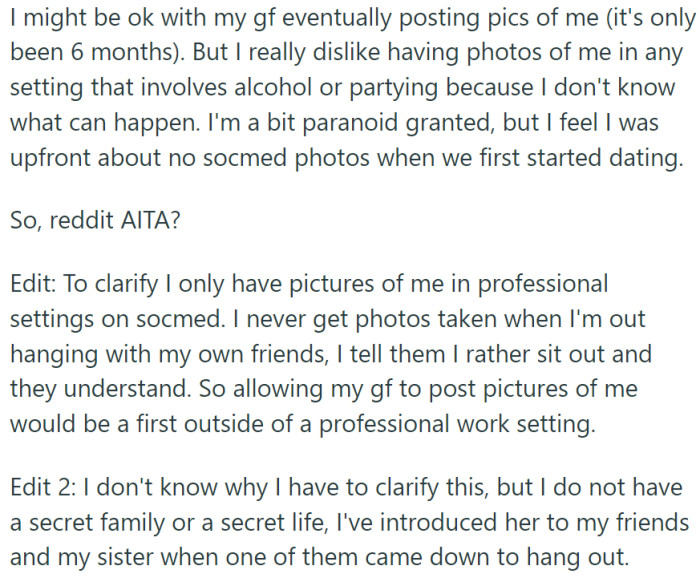 OP was angry and demanded the photos removed