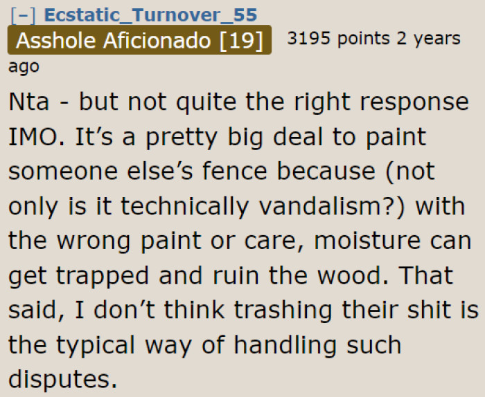 The OP could've handled it better. Still, people are on his side because the neighbor is clearly in the wrong.