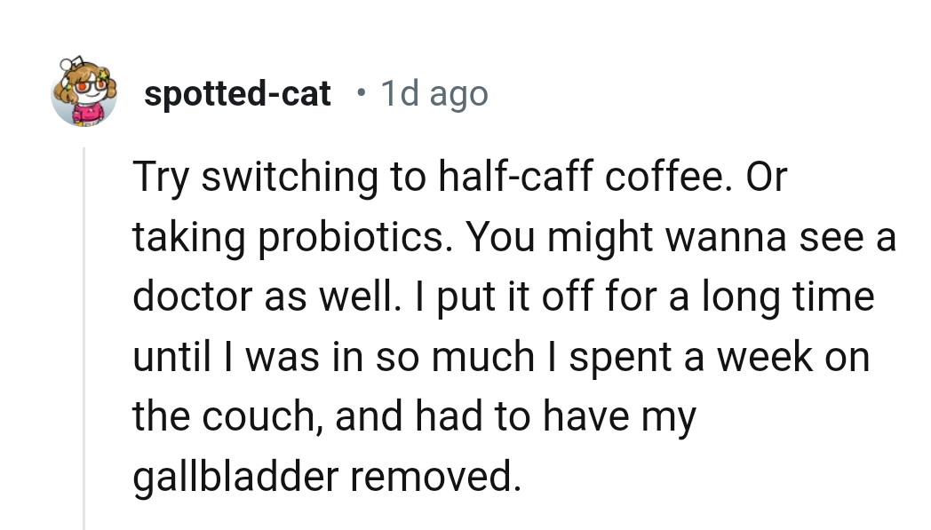 11. The OP might want to see a doctor as well