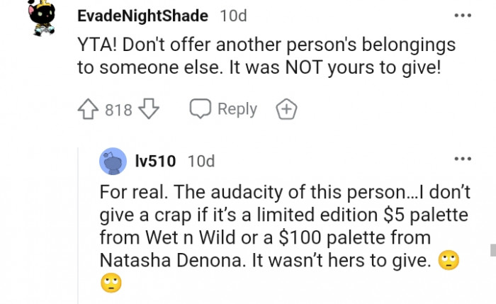 16. The audacity of this person