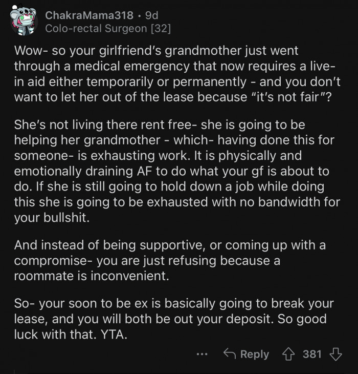 That is not the reaction you are supposed to have.