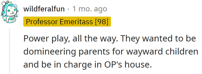 Or they just wanted to be dominant