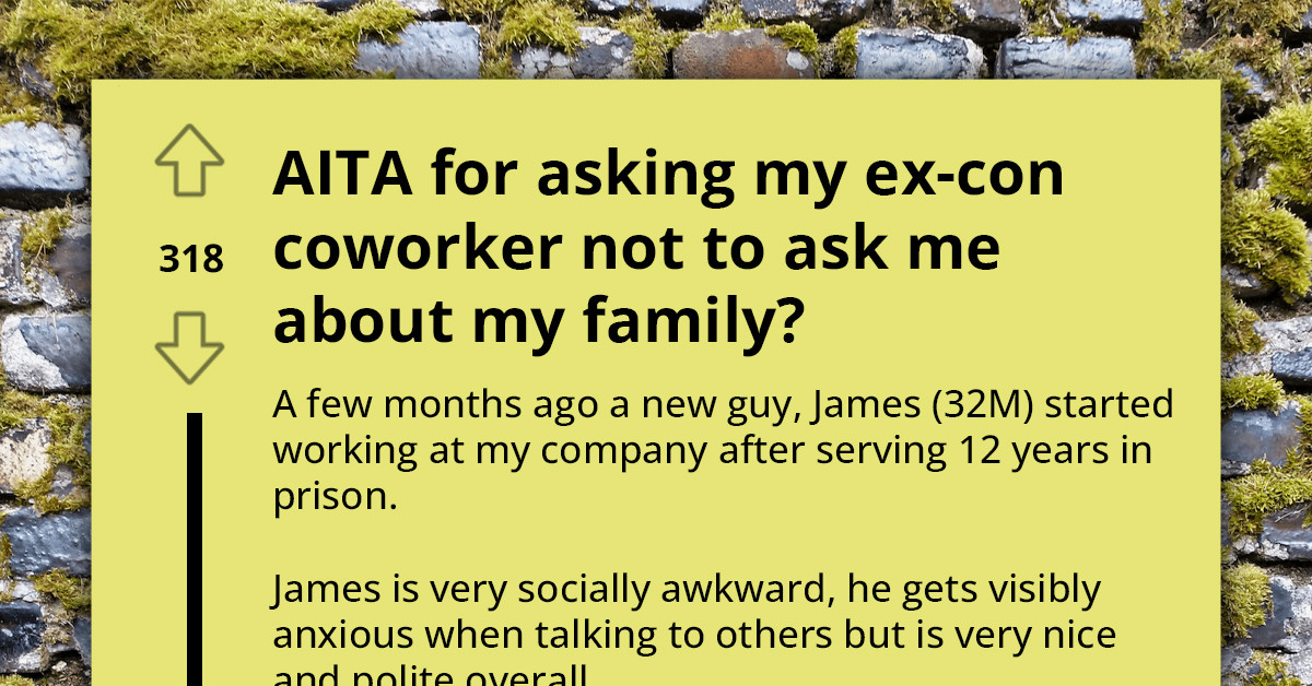 Woman Expresses Discomfort in Sharing Personal Life with Ex-Con Coworker, Leading to Awkward Workplace Tension