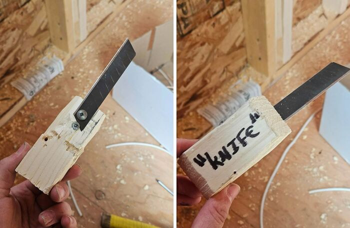 "Lost My OLFA Knife. Had To Improvise"