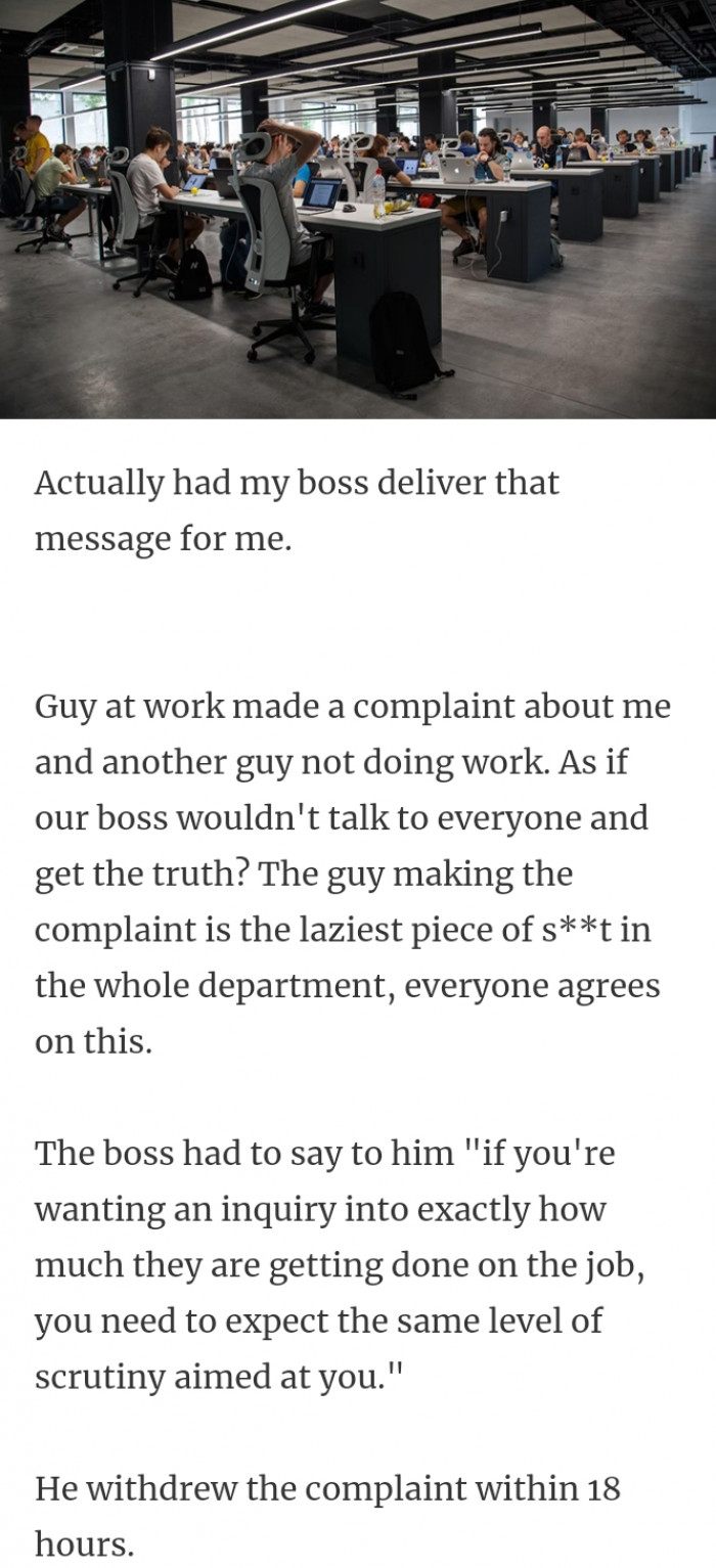 5. How a lazy employee withdrew a complaint