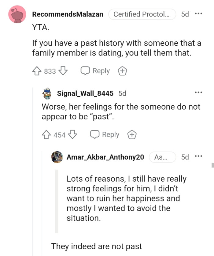 The OP's feelings for this someone don't appear to be a thing of the past