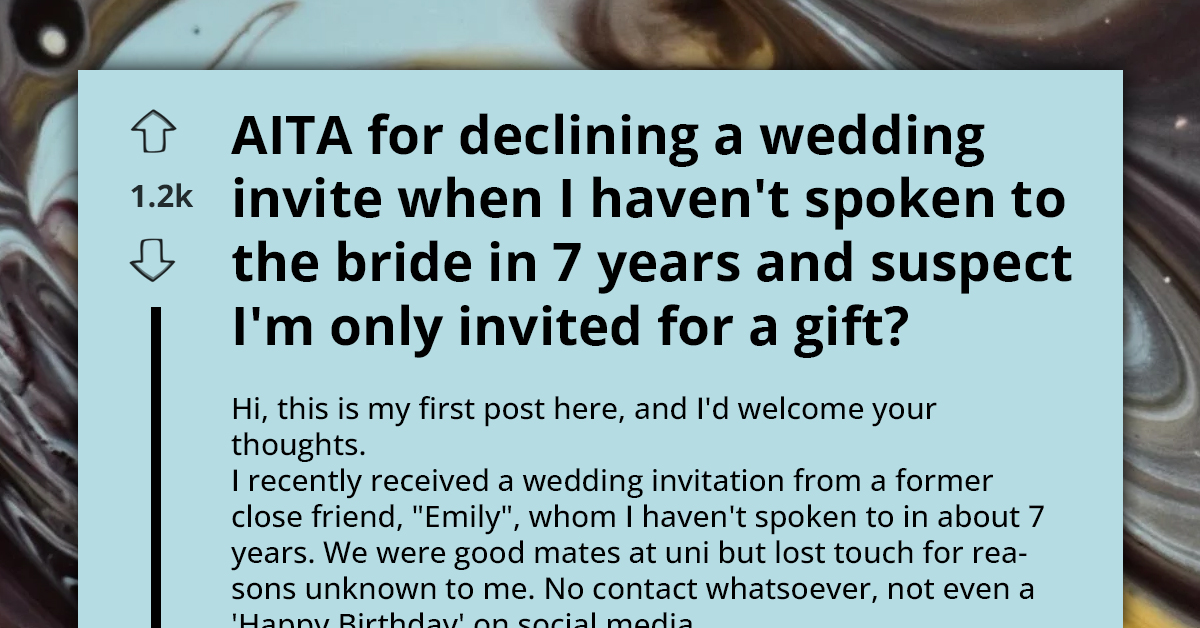 Lady Gets Wedding Invite From Someone She No Longer Speaks To, Declines It After Discovering Why The Soon-To-Be Bride Invited Her