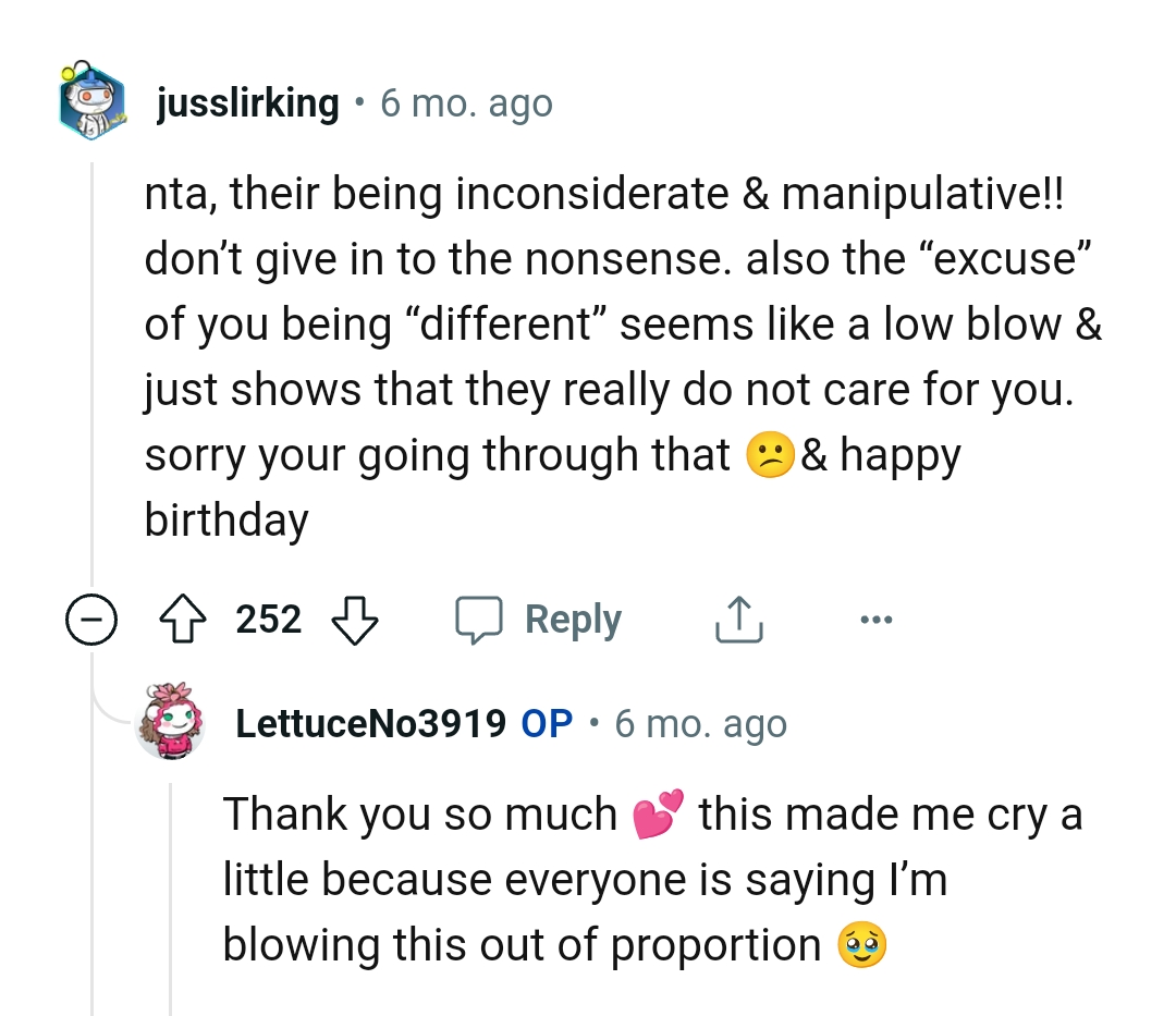 It shows they really do not care for the OP