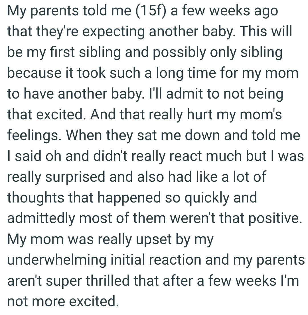 The OP had a lot of thoughts that happened so quickly