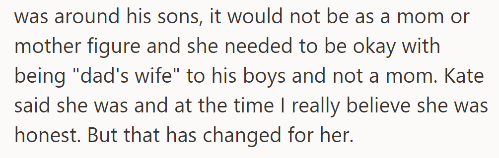 Chris told Kate she would be 