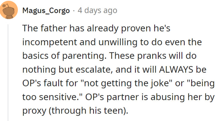 Her fiancè will always find an excuse for his daughter's behavior