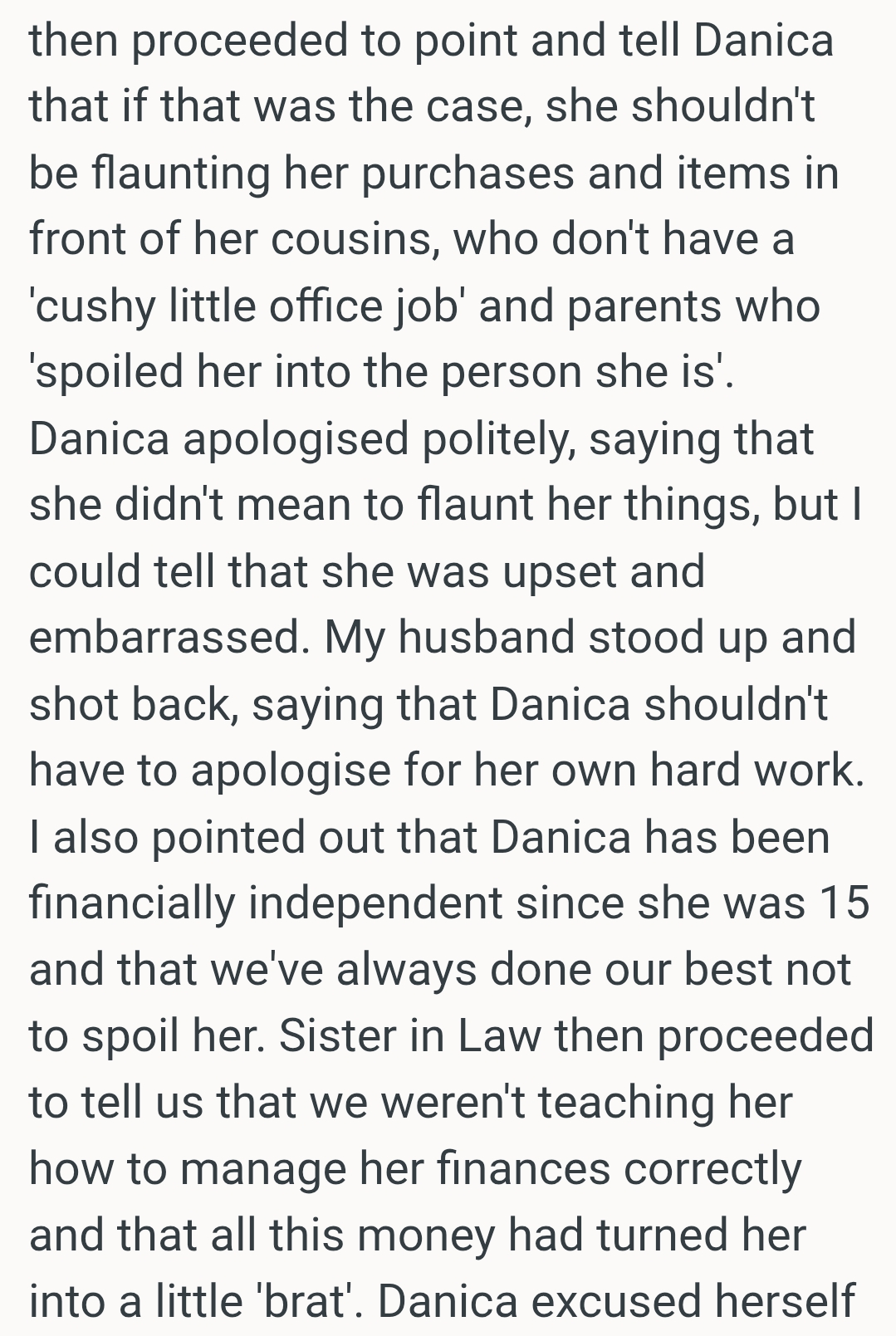 Danica shouldn't have to apologise for her own hard work