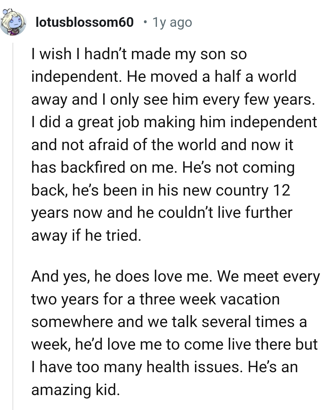 24. He's not coming back