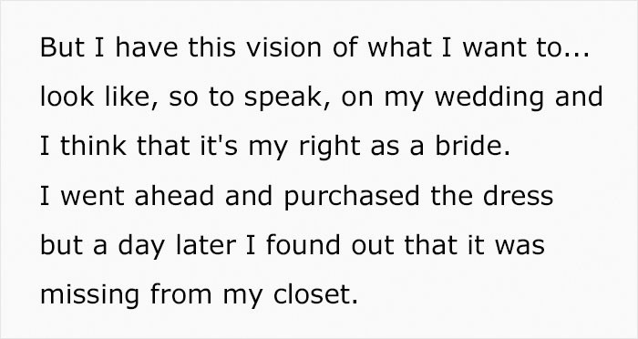 I Purchased the Dress...