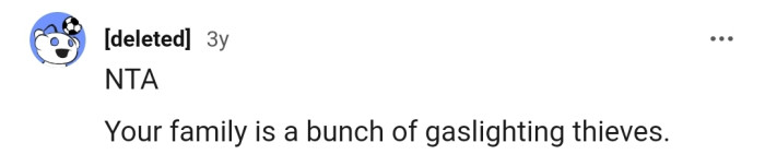 This Redditor has described OP's family members as 
