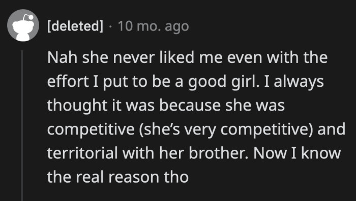 OP could have singlehandedly cured cancer and her BF's family wouldn't have accepted her as family