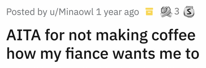 Her fiancé muttered, 