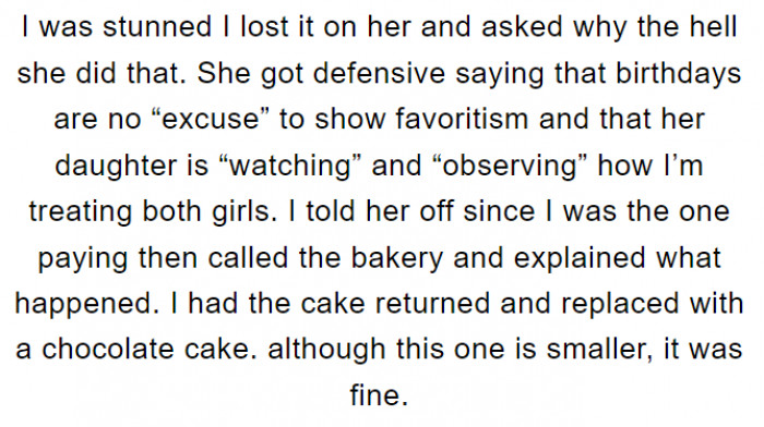 OP Couldn't Believe What His Wife Did; He Replaced the Cake with a Chocolate One