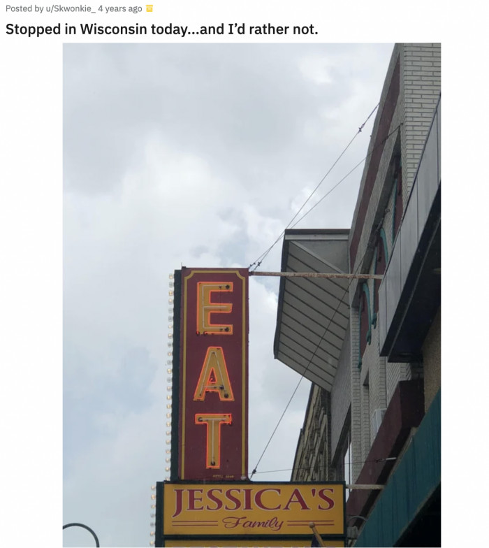 3. Oh, wow, Wisconsin, that is too wild even for you.