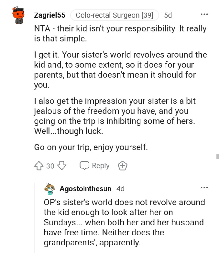 You going on a trip is inhibiting some of theirs