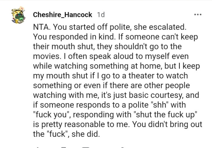 The OP started off polite but she escalated the whole issue