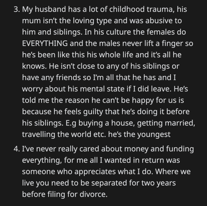 Her husband said he feels guilty over everything they achieved because they achiever them a lot faster than his older siblings.