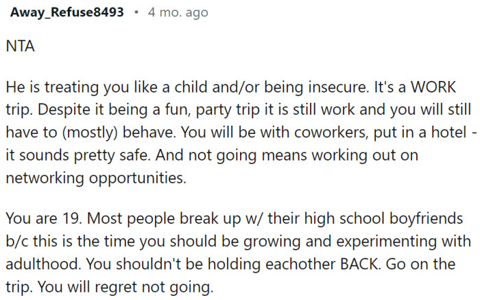 The bottom line is—it is a work trip. Probably the first of many to come...