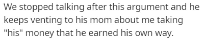 The Couple Hasn't Talked Since the Argument