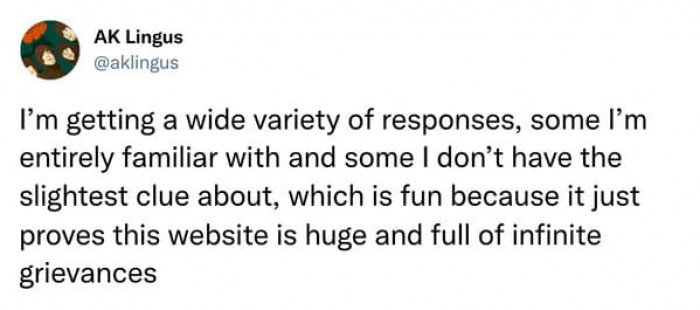 A wide variety of responses