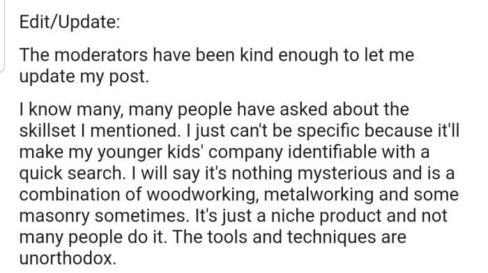 Edit/Update: OP has decided to keep the skill set they mentioned private.