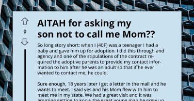 Birth Mother Reconnects With Son, But Feels Uneasy Being Called 'Mom'