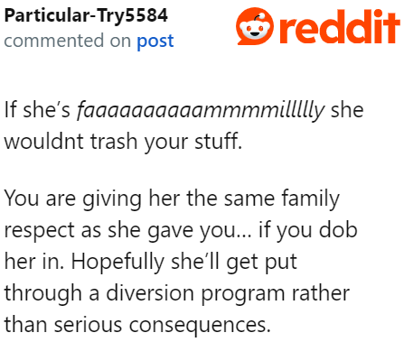 Imagine how the OP felt after discovering this was done by the family he trusted.