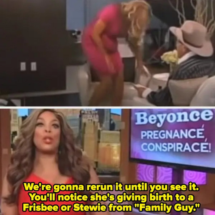 8. TV host Wendy Williams told her audience that Beyoncé's baby bump was fake after she appeared in an Australian interview.