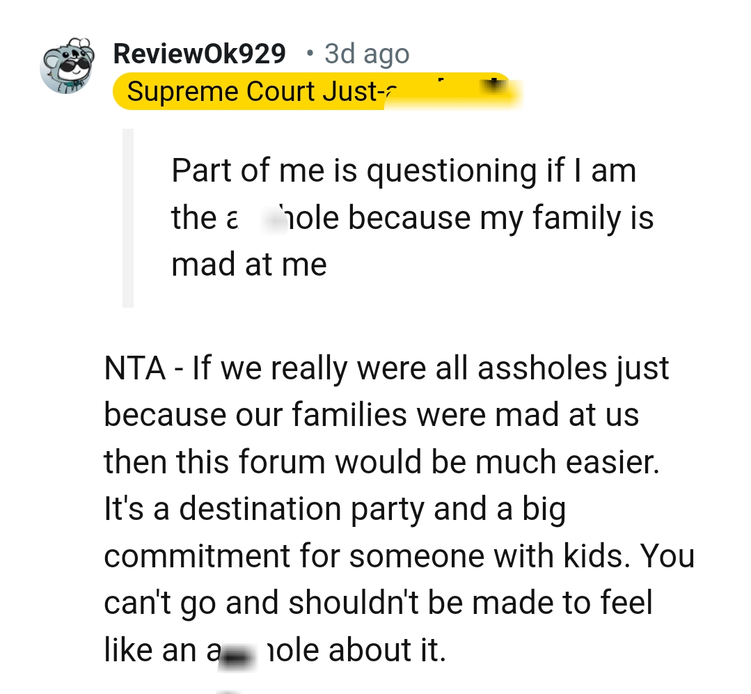 It's a Destination Party and a Big Commitment for Someone with Kids