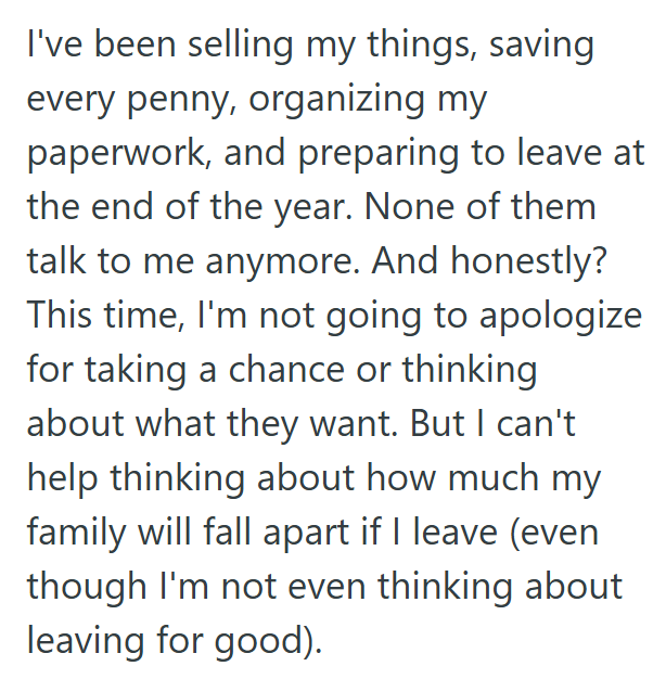 When chasing your freedom feels like betraying the people who trapped you there...