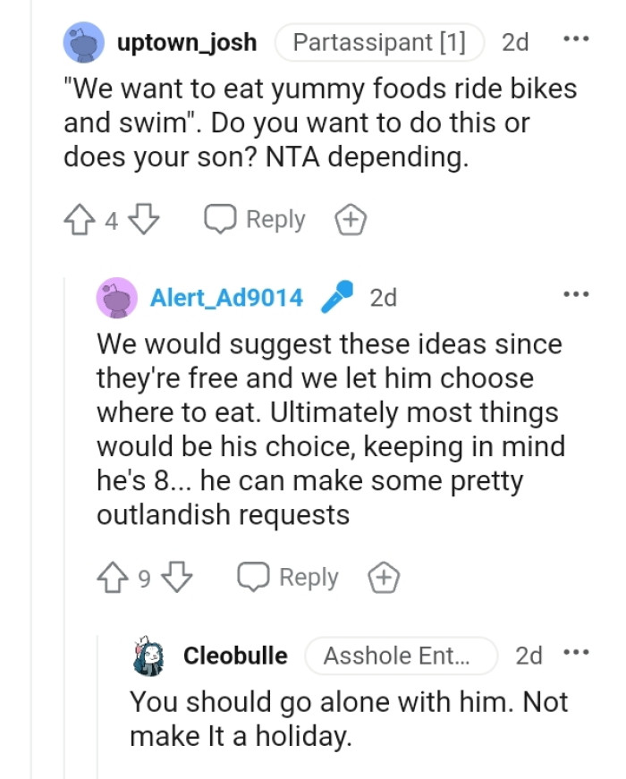 Do you want to do this, or does your son want to?